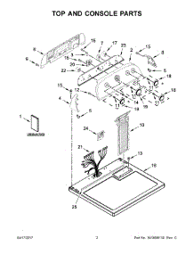 02 - Top And Console Parts parts for Whirlpool Laundry Center WGD49STBW0 from AppliancePartsPros.com