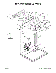 02 - Top And Console Parts parts for Whirlpool Laundry Center WGD49STBW1 from AppliancePartsPros.com