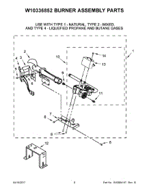 05 - W10336852 Burner Assembly Parts parts for Whirlpool Laundry Center WGD49STBW1 from AppliancePartsPros.com