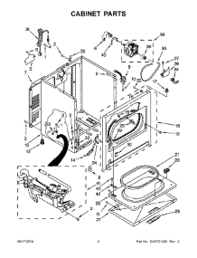 03 - Cabinet Parts parts for Whirlpool Dryer WGD5000DW1 from AppliancePartsPros.com