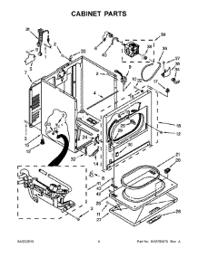 03 - Cabinet Parts parts for Whirlpool Dryer WGD5000DW2 from AppliancePartsPros.com