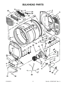 03 - Bulkhead Parts parts for Whirlpool Dryer WGD5500BW0 from AppliancePartsPros.com