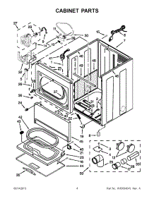 02 - Cabinet Parts parts for Whirlpool Dryer WGD5610XW2 from AppliancePartsPros.com