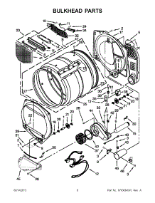 03 - Bulkhead Parts parts for Whirlpool Dryer WGD5610XW2 from AppliancePartsPros.com