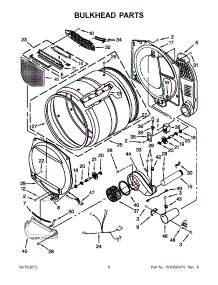 03 - Bulkhead Parts parts for Whirlpool Dryer WGD5700AC1 from AppliancePartsPros.com