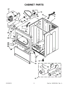 02 - Cabinet Parts parts for Whirlpool Dryer WGD5800BC0 from AppliancePartsPros.com