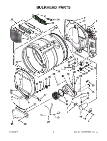 03 - Bulkhead Parts parts for Whirlpool Dryer WGD5800BW0 from AppliancePartsPros.com