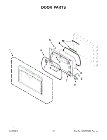 05 - Door Parts parts for Whirlpool Dryer WGD5800BW0 from AppliancePartsPros.com