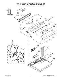 02 - Top And Console Parts parts for Whirlpool Laundry Center WGD7000DW2 from AppliancePartsPros.com