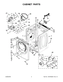 03 - Cabinet Parts parts for Whirlpool Laundry Center WGD71HEDW0 from AppliancePartsPros.com