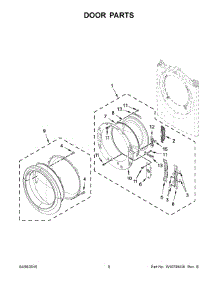 05 - Door Parts parts for Whirlpool Laundry Center WGD71HEDW0 from AppliancePartsPros.com