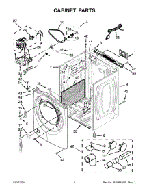 03 - Cabinet Parts parts for Whirlpool Dryer WGD72HEDW0 from AppliancePartsPros.com