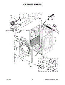 03 - Cabinet Parts parts for Whirlpool Dryer WGD72HEDW1 from AppliancePartsPros.com