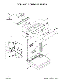02 - Top And Console Parts parts for Whirlpool Laundry Center WGD7300DW0 from AppliancePartsPros.com