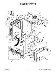 03 - Cabinet Parts parts for Whirlpool Laundry Center WGD7300DW1 from AppliancePartsPros.com