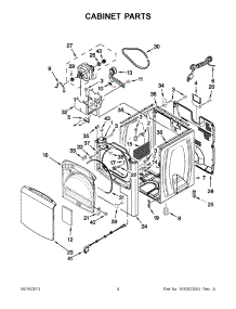 02 - Cabinet Parts parts for Whirlpool Dryer WGD8000BW0 from AppliancePartsPros.com