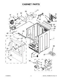 03 - Cabinet Parts parts for Whirlpool Dryer WGD8000DW2 from AppliancePartsPros.com
