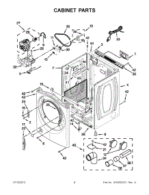 02 - Cabinet Parts parts for Whirlpool Dryer WGD80HEBW1 from AppliancePartsPros.com