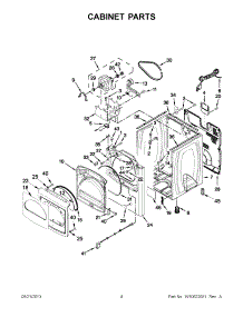 02 - Cabinet Parts parts for Whirlpool Dryer WGD8100BW0 from AppliancePartsPros.com