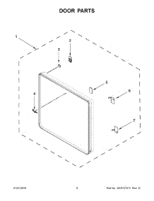 05 - Door Parts parts for Whirlpool Dryer WGD8500DC0 from AppliancePartsPros.com