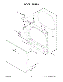 05 - Door Parts parts for Whirlpool Laundry Center WGD8500DW3 from AppliancePartsPros.com