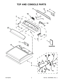 02 - Top And Console Parts parts for Whirlpool Dryer WGD8700EC0 from AppliancePartsPros.com