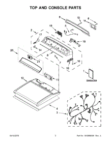 02 - Top And Console Parts parts for Whirlpool Laundry Center WGD8700EC2 from AppliancePartsPros.com