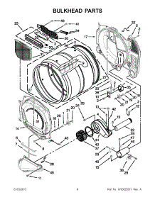 03 - Bulkhead Parts parts for Whirlpool Dryer WGD9050XW3 from AppliancePartsPros.com