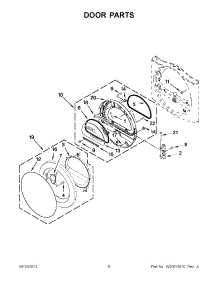 04 - Door Parts parts for Whirlpool Dryer WGD9051YW3 from AppliancePartsPros.com
