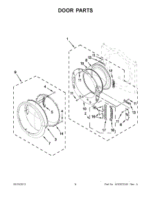 04 - Door Parts parts for Whirlpool Dryer WGD94HEAC2 from AppliancePartsPros.com