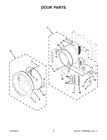 05 - Door Parts parts for Whirlpool Dryer WGD95HEDU1 from AppliancePartsPros.com