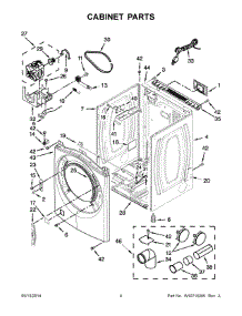 03 - Cabinet Parts parts for Whirlpool Dryer WGD95HEDW0 from AppliancePartsPros.com