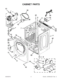 02 - Cabinet Parts parts for Whirlpool Dryer WGD96HEAW1 from AppliancePartsPros.com