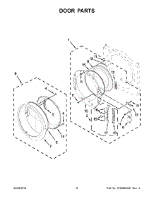 05 - Door Parts parts for Whirlpool Dryer WGD97HEDC0 from AppliancePartsPros.com