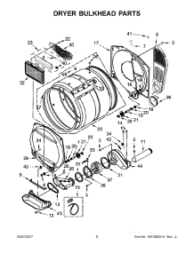 05 - Dryer Bulkhead Parts parts for Whirlpool Laundry Center WGTLV27FW0 from AppliancePartsPros.com