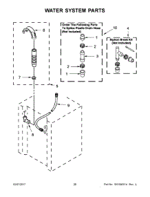 14 - Water System Parts parts for Whirlpool Laundry Center WGTLV27FW0 from AppliancePartsPros.com