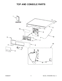 02 - Top And Console Parts parts for Whirlpool Laundry Center WHD3090GW0 from AppliancePartsPros.com