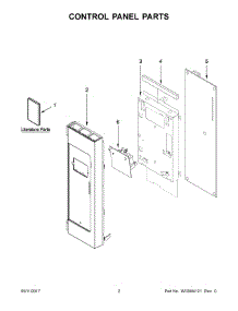 02 - Control Panel Parts parts for Whirlpool Microwave WMH32519FT0 from AppliancePartsPros.com