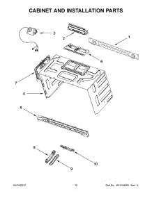 07 - Cabinet And Installation Parts parts for Whirlpool Microwave WMH76719CE3 from AppliancePartsPros.com