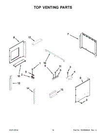 08 - Top Venting Parts parts for Whirlpool Oven WOC54EC0AB01 from AppliancePartsPros.com