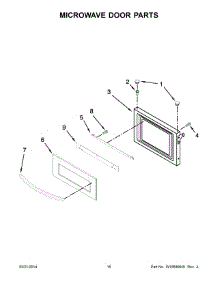 09 - Microwave Door Parts parts for Whirlpool Oven WOC54EC0AB01 from AppliancePartsPros.com