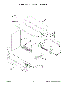 02 - Control Panel Parts parts for Whirlpool Oven WOC54EC0AB02 from AppliancePartsPros.com
