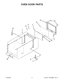04 - Oven Door Parts parts for Whirlpool Wall Oven WOC54EC7AB04 from AppliancePartsPros.com
