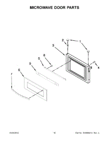 09 - Microwave Door Parts parts for Whirlpool Oven WOC54EC7AS01 from AppliancePartsPros.com