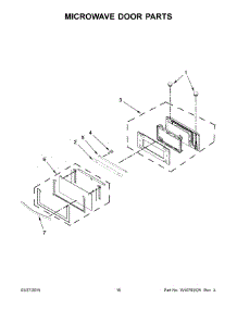 09 - Microwave Door Parts parts for Whirlpool Oven WOC54EC7AS02 from AppliancePartsPros.com