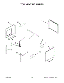 08 - Top Venting Parts parts for Whirlpool Oven WOC54EC7AW02 from AppliancePartsPros.com