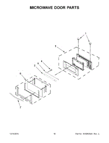 09 - Microwave Door Parts parts for Whirlpool Oven WOC54EC7AW03 from AppliancePartsPros.com