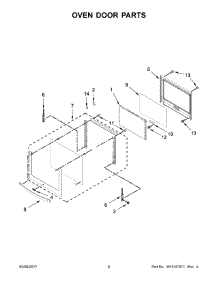04 - Oven Door Parts parts for Whirlpool Wall Oven WOC75EC0HS00 from AppliancePartsPros.com