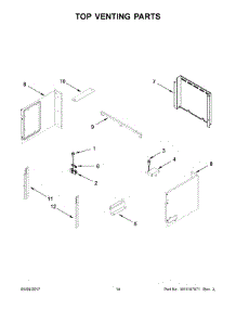 08 - Top Venting Parts parts for Whirlpool Wall Oven WOC75EC0HV00 from AppliancePartsPros.com