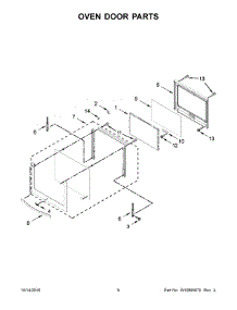 04 - Oven Door Parts parts for Whirlpool Wall Oven WOC95EC0AB04 from AppliancePartsPros.com